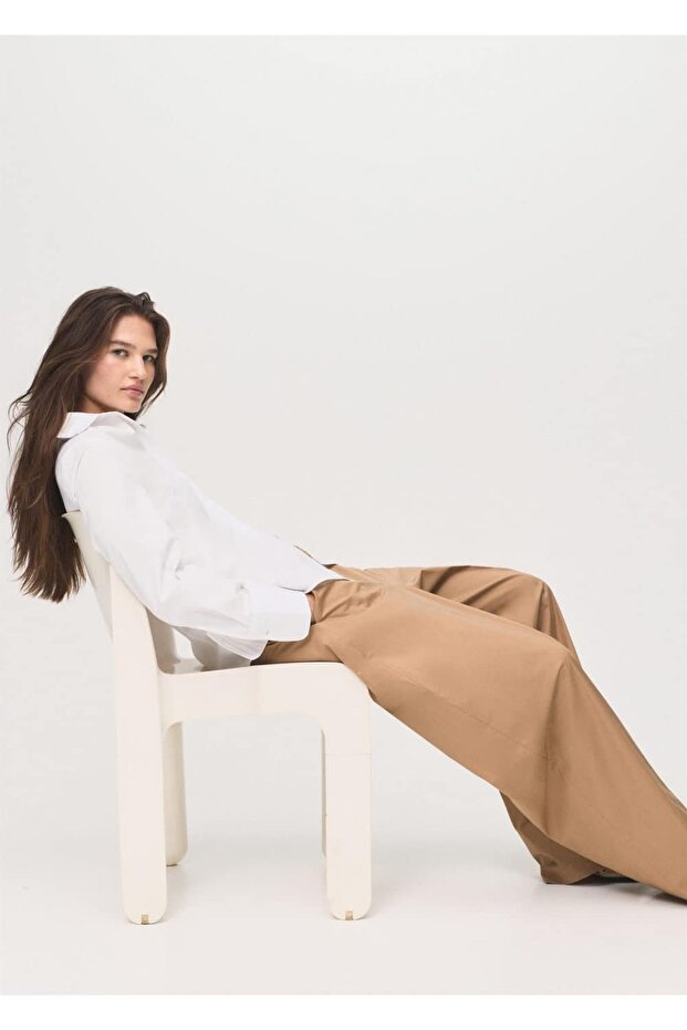 Dar kesim pamuklu gömlek - 8