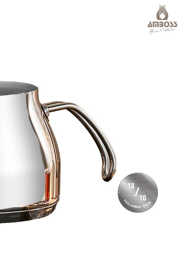 Prime 4 Parça Paslanmaz Çelik Orta Boy Çaydanlık - 2