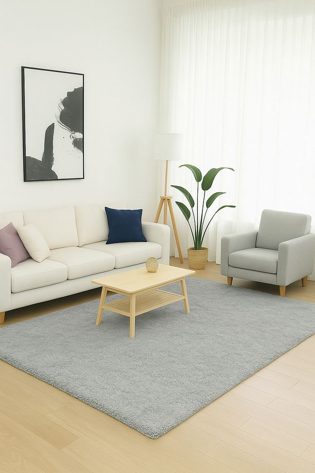 Kevline Yıkanabilir Kaymaz Taban Halı Puffy Peluş Halı Yolluk - 1