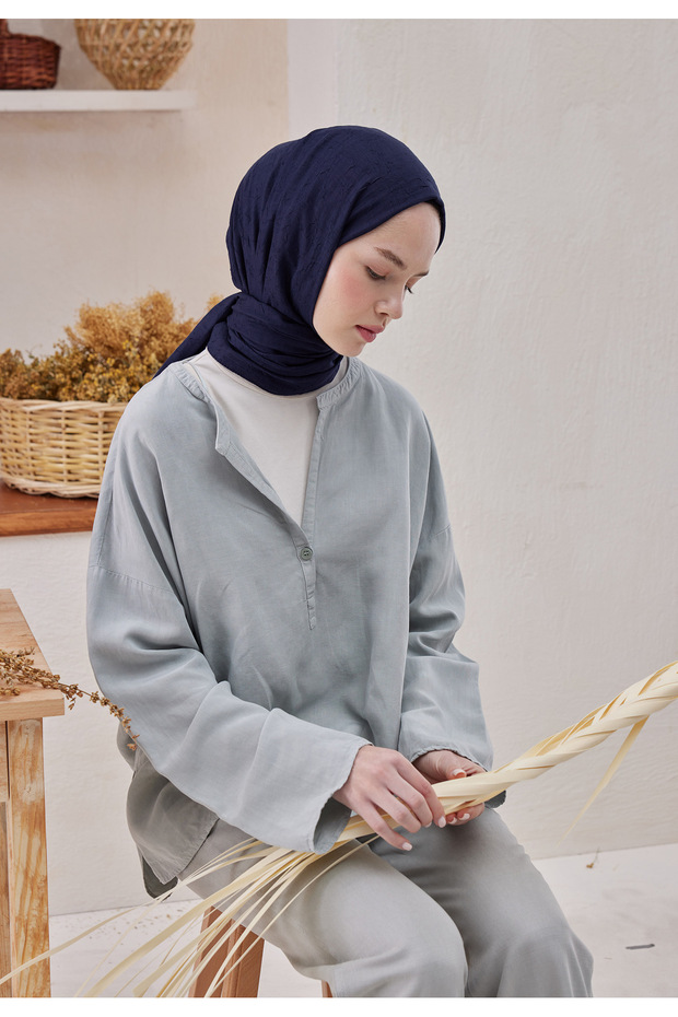 BAMBU ŞAL LACİVERT - 8