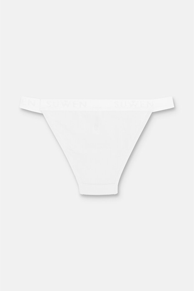 3er-Pack Baumwoll-Slips mit normaler Taille und elastischem Bund - 5