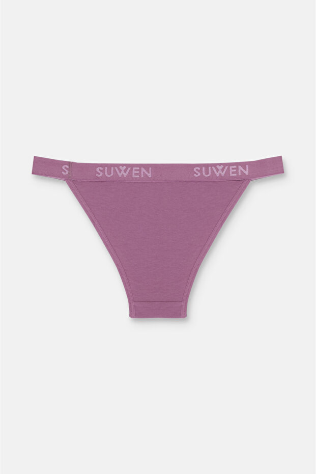 3'lü Pamuklu Lastikli Normal Bel Slip Külot - 6