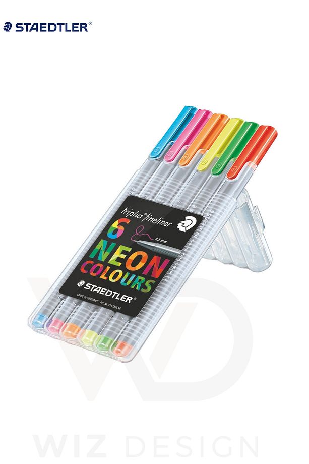 Triplus 6'lı 0.3mm Üçgen Fineliner Neon Kalem Seti / Sb6cs3 - 4