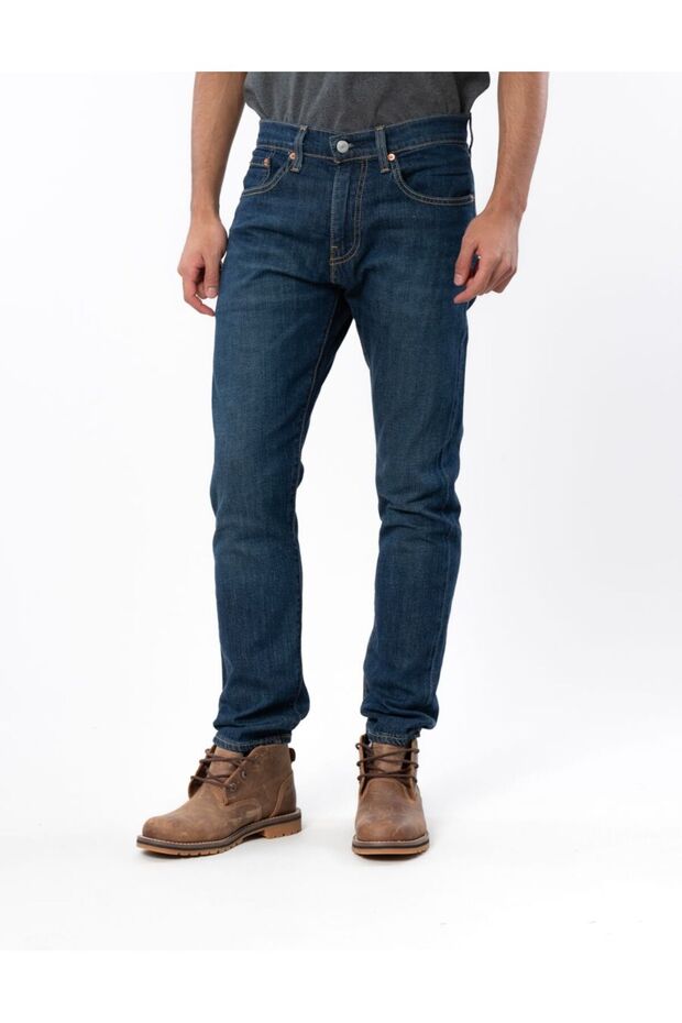 Slim Fit Regular Waist Dark Indigo Men's Jeans 28833-1182