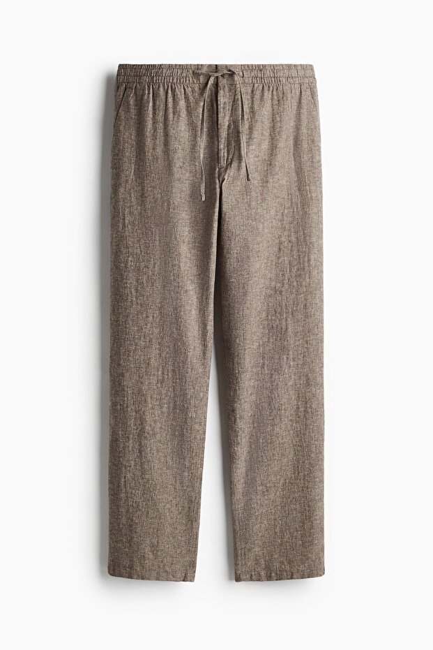 Keten Karışımlı Pantolon Regular Fit