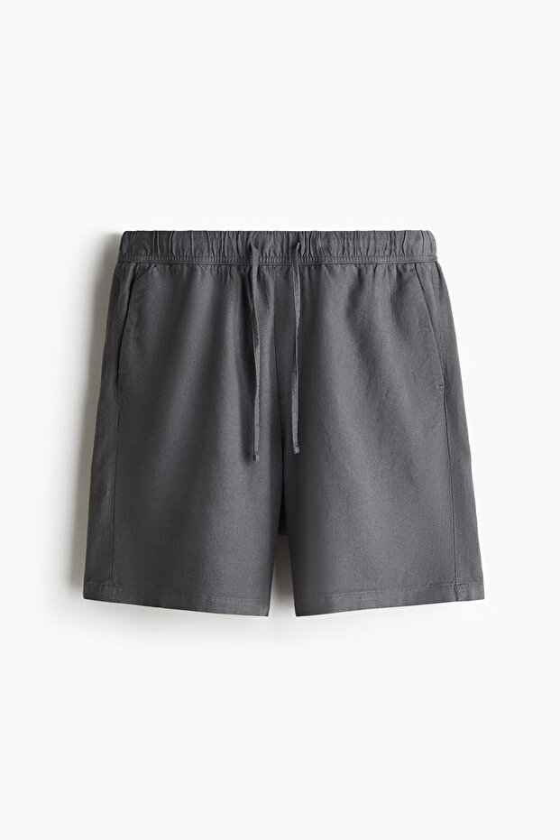 Keten Karışımlı Şort Relaxed Fit - 4