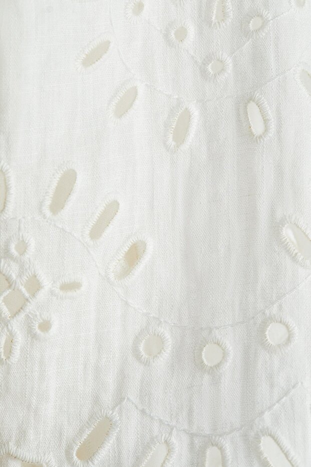 Nakış İşlemeli Gömlek Elbise - 4