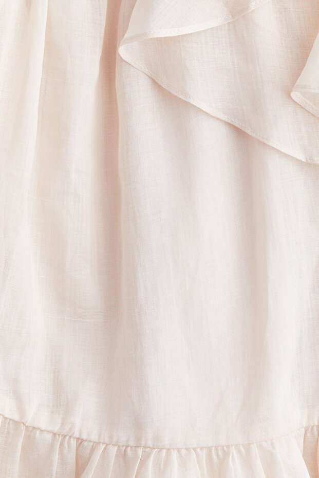 Farbalalı Rami Elbise - 5