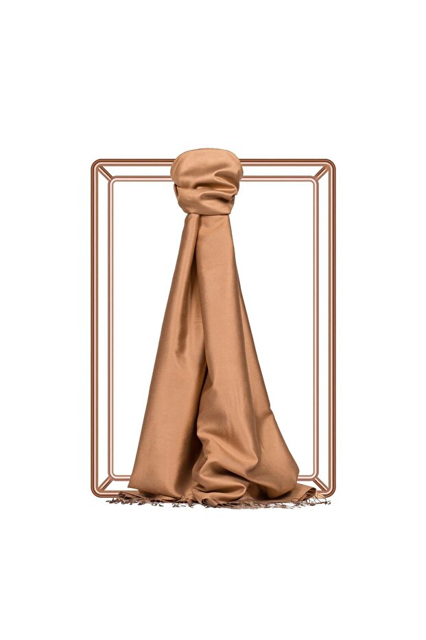 Double-Sided Silk Shawl - Honey Foam