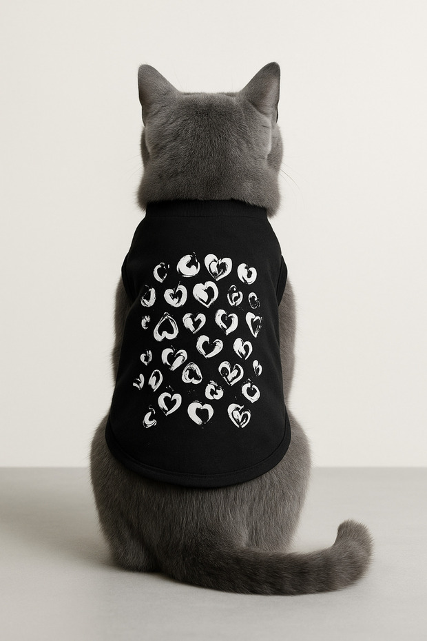 Safe Feeling Dog and Cat Outfit - Black Heart