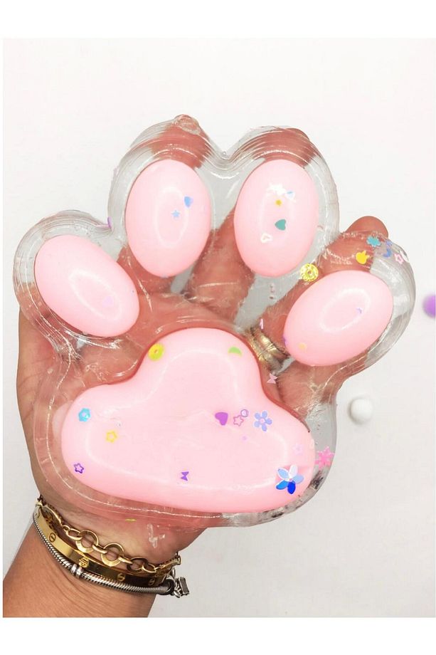 14 cm DEV kedi patisi - Taba sukuşi - Squishy Pati- Stres Oyuncak (PEMBE) - 1