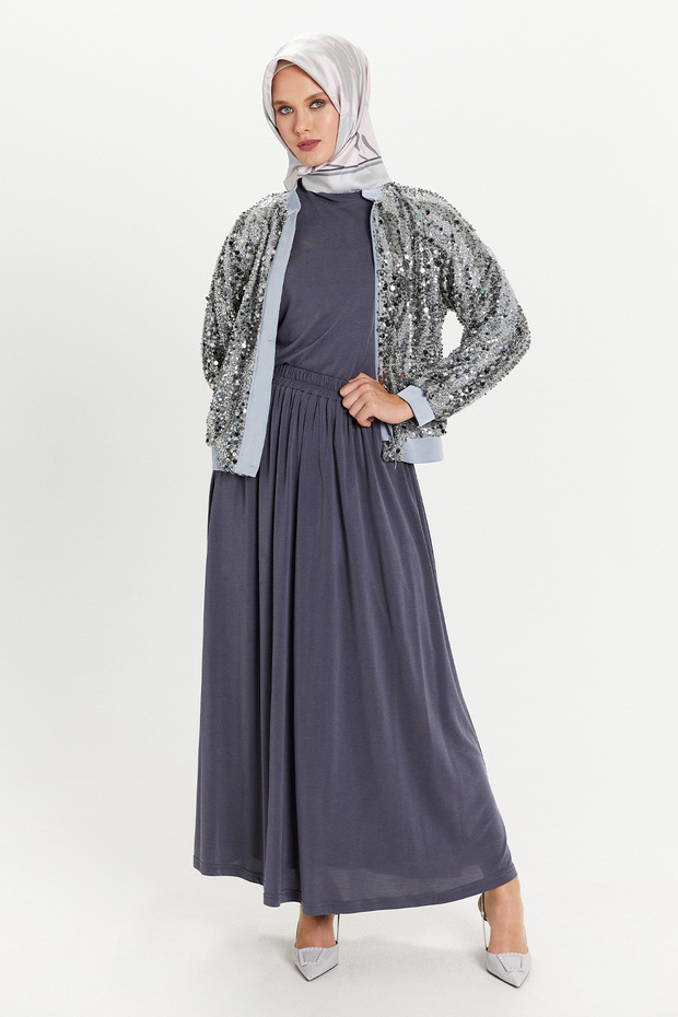 Işıltılı Bomber Ceket - 7