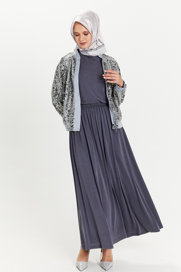 Işıltılı Bomber Ceket - 5