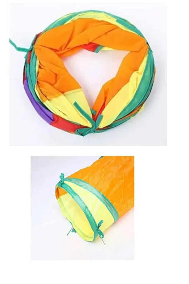 Curved Cat Tunnel Folding Rainbow S Curved Cat Dog Play Tunnel Pet Playing Tunnel - 6