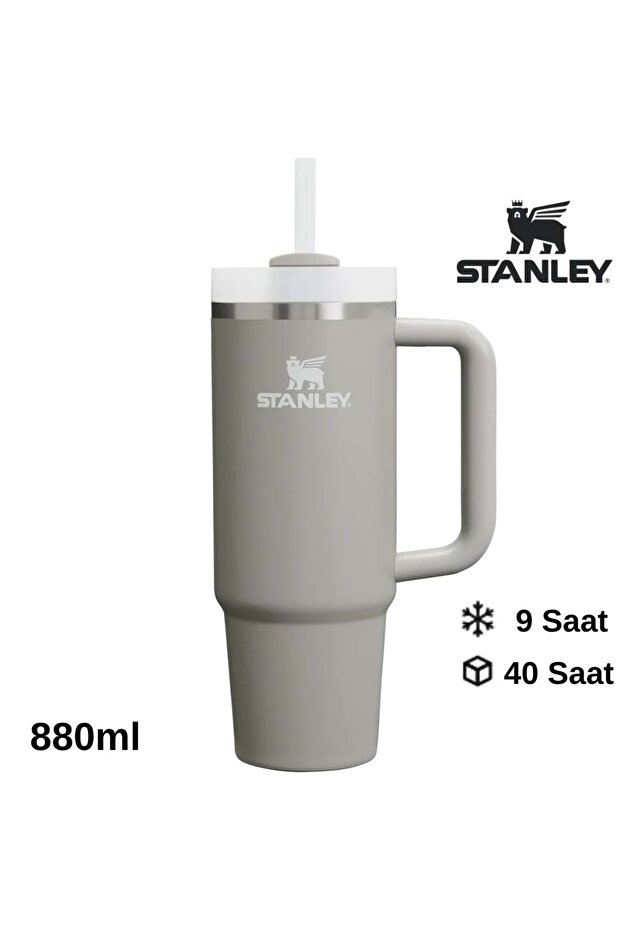 Quencher H2O Flowstate ™ Tumbler Thermos with Straw 0.8L Flask with Straw Gray