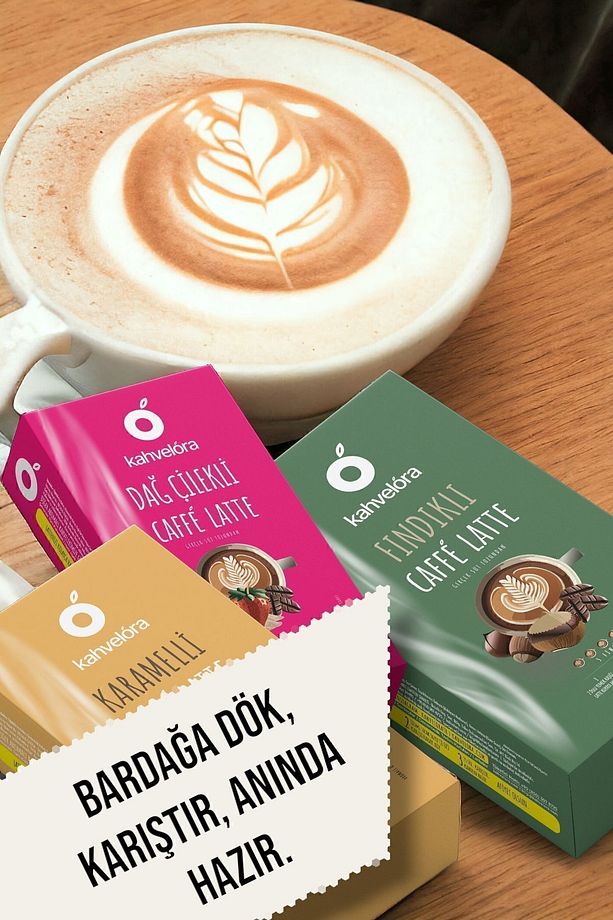 400g Caffe Latte Antep Fıstıklı - Enfes Içim - Hazır Cafe Latte Kahve - Sadece Karıştır - 4