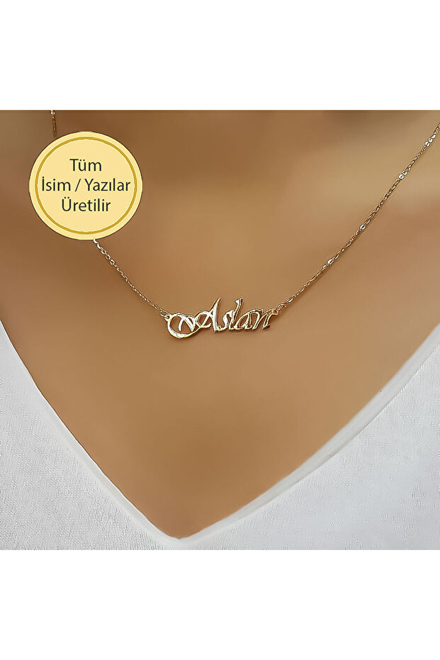 14 Ayar Altın Isimli Kolye - 1