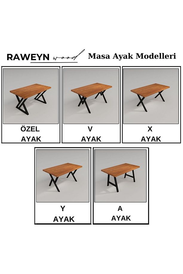 Raweyn Doğal Ahşap Yemek Masası-mutfak Masası-70-100-76 Cm-w Ayak - 4
