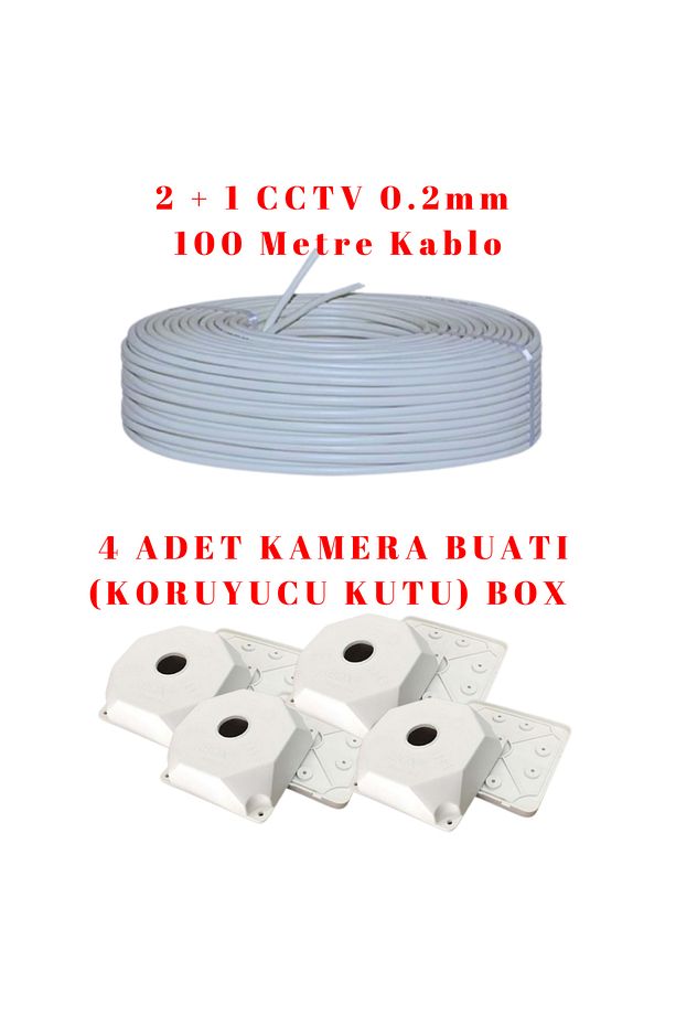 4 Kameralı Güvenlik Sistemi - Full Set - 5