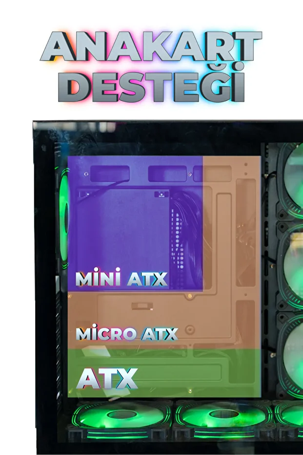 Gamx Puncher 7x12 Fan Rgb Kumandalı Akvaryum Gaming Kasa - 5