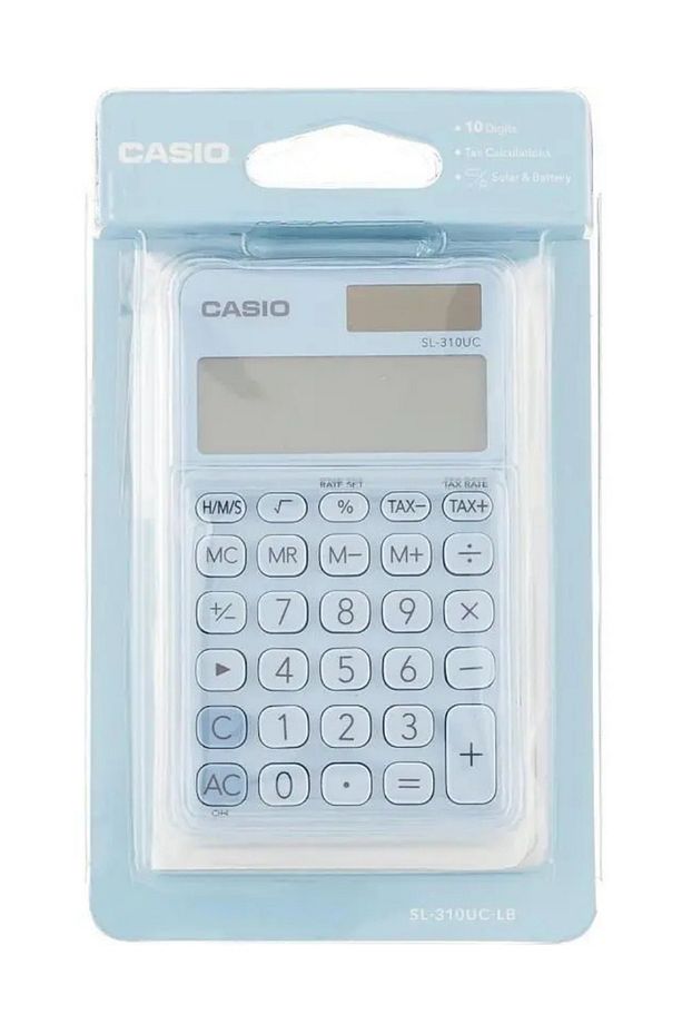 Sl-310uc-lb Cep Tipi 10 Hane Açık Mavi Hesap Makinesi - 6