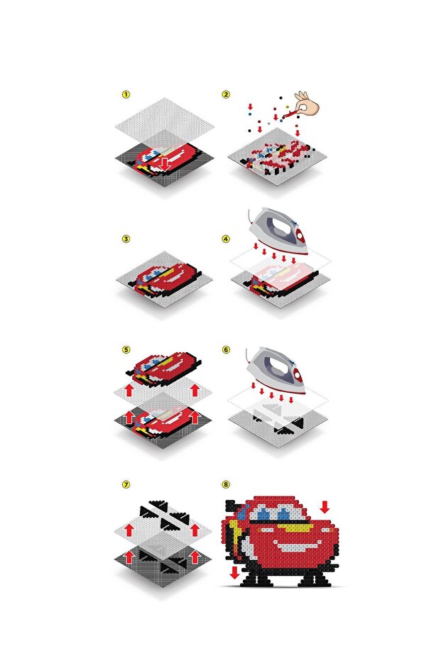 Disney Cars Bead Set 2000 Pieces | Activity for Array Based on Pattern Recognition and Coding - 3