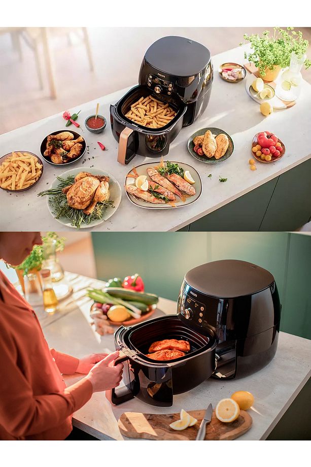Xxl 7,3 lt Yüksek Hacim  Twin TurboStar Teknolojili Ultra Premium Airfryer Siyah Bakır - 2