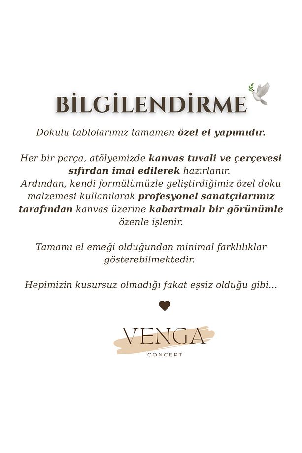 Dokulu Tablo 3 Boyutlu Tablo Alçı Tablo İskandinav Tablo Minimalist Tablo El Yapımı Tablo Doku Sanat - 5