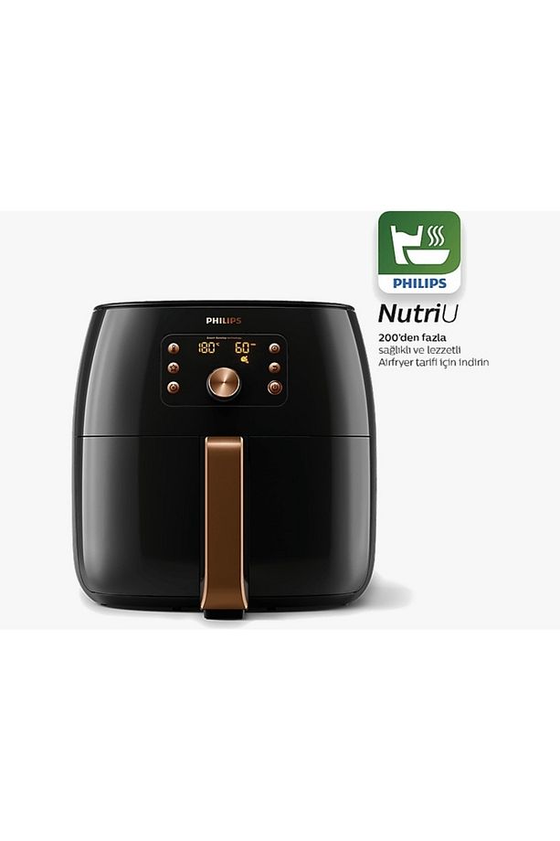 Xxl 7,3 lt Yüksek Hacim  Twin TurboStar Teknolojili Ultra Premium Airfryer Siyah Bakır - 4
