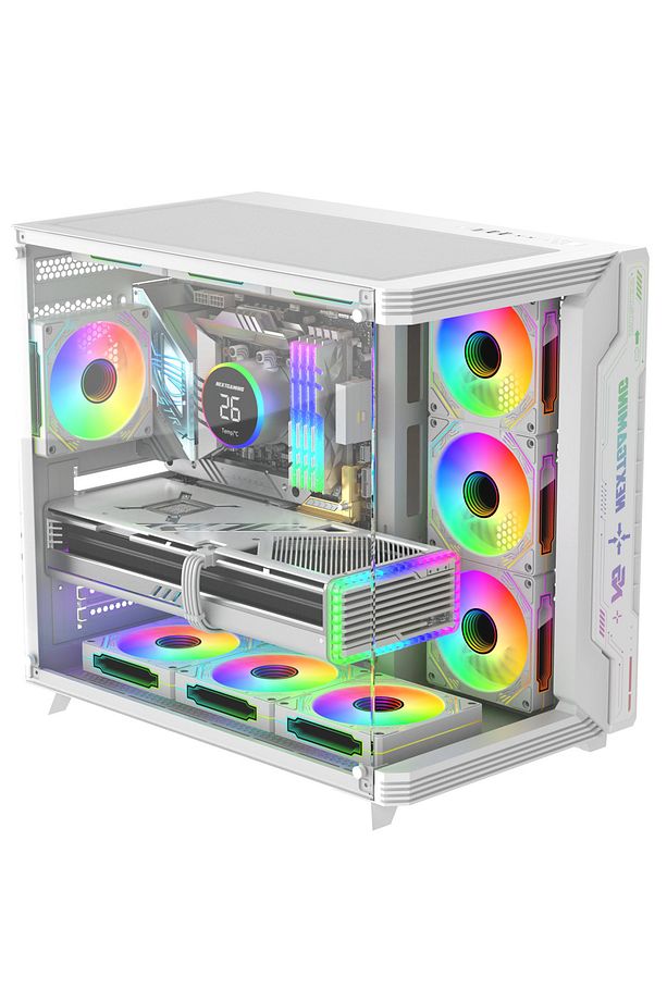 Sirius White ARGB Panel 7x Fan Kumanda ve Kontrolcü ATX Boş Bilgisayar Kasası Beyaz - 1