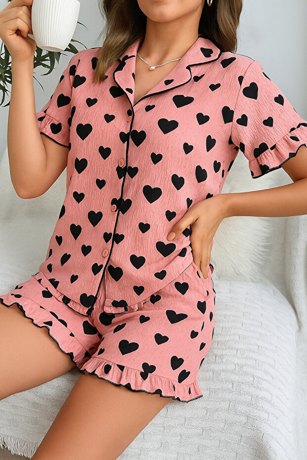 BÜRÜMCÜK DÜĞMELİ ŞORT TAKIM - 1