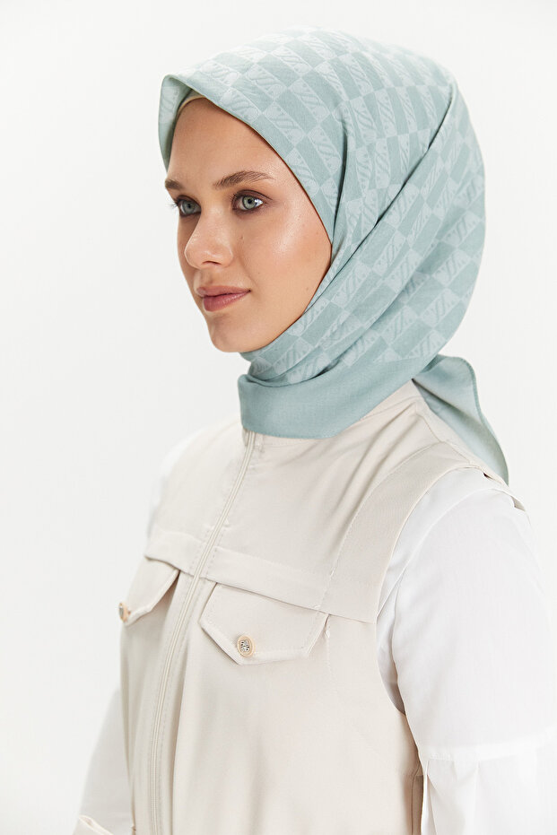 SS Logolu Monogram Eşarp - 2