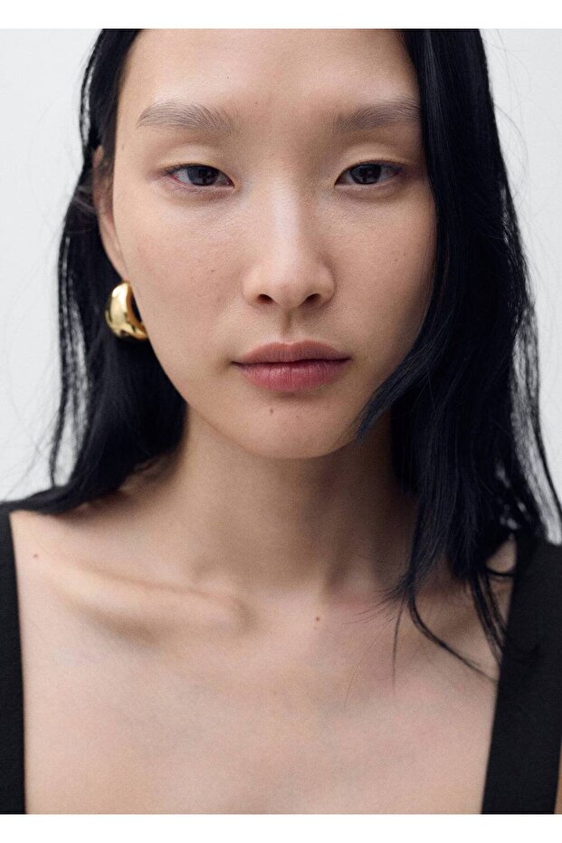 Çizgili midi boy elbise - 7