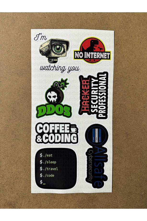 49 Adet Siber Güvenlik Yazılım & Yazılımcı Software Developer Laptop Notebook Etiket Sticker Set P61 - 7
