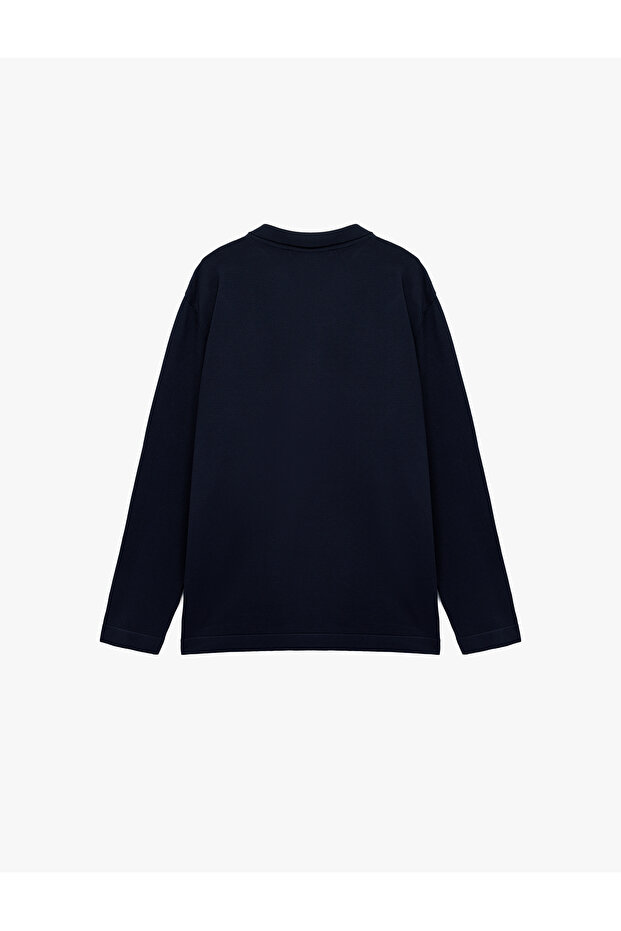 Long Sleeve Basic Viscose Half Zip Sweater - 4