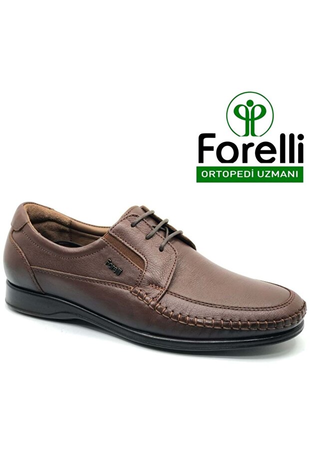 Ihlara Genuine Leather Orthopedic Comfort Men's Casual Shoes Taba