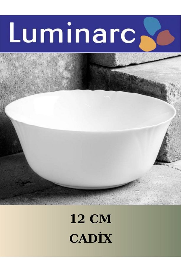 Cadıx Temperli Beyaz 12 Cm-6 Adet-6 Kişilik Çok Amaçlı (ÇORBA-SALATA-SÜTLÜ TATLI) Kasesi/takımı. - 8