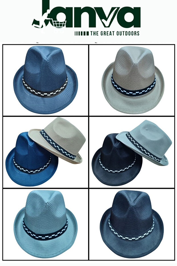 Maykıl Jeksin Fötür Şapka Hasır Şapka Gösteri Dansçı Şapka Yazlık Güneş Önleyici 7-10 Yaş - 1