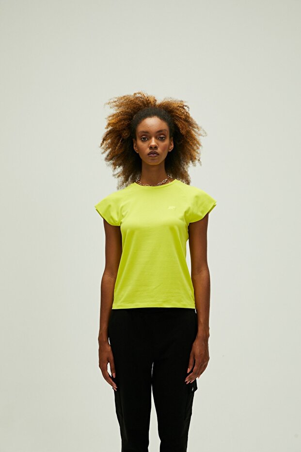 Mudra T-shirt Sulfur Green Basic Women's T-Shirt