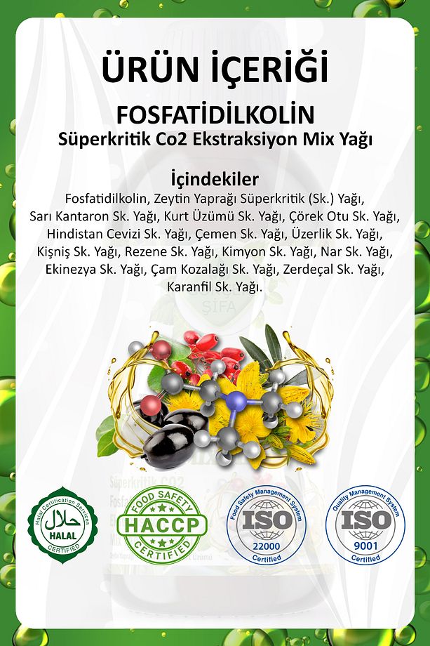 Fosfatidilkolin Süperkritik Mix Yağı 50 ml (PHOSPHATİDYLCHOLİNE SUPERCRİTİCAL MİX OİL) - 3