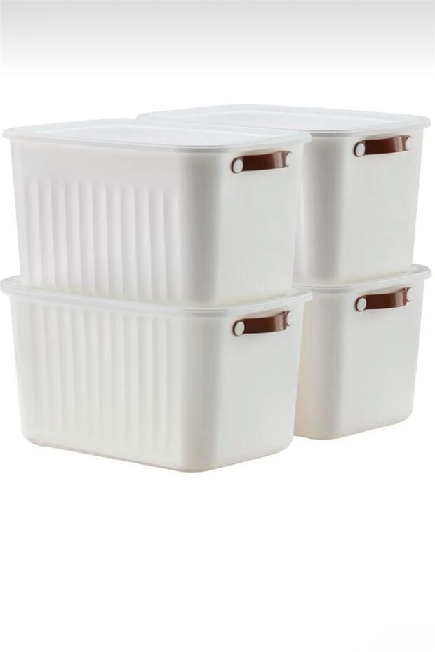 Set of 4 White 20 Lt Boxsis Mega Size Multi-Purpose Box with Lid Closet Organizer Organizer-Hobby Box - 3
