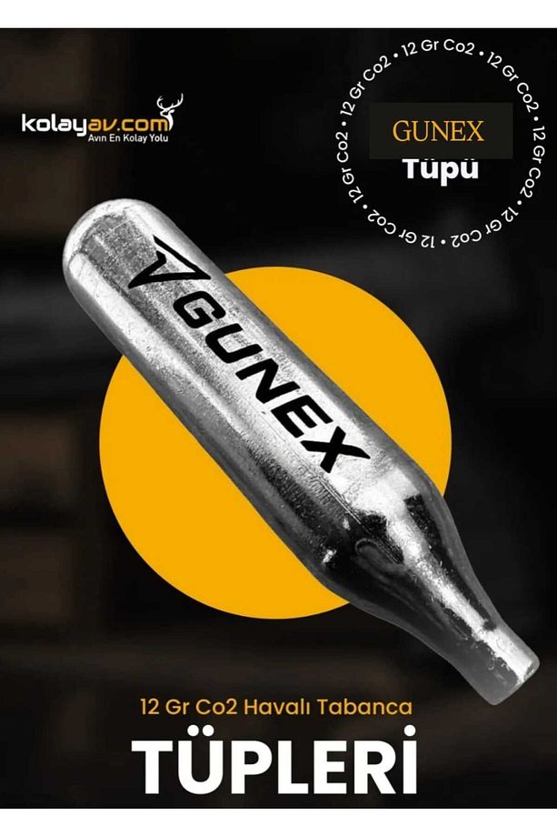 10 Adet Gunex 12 Gr CO2 Havalı T. Tüpü - 2