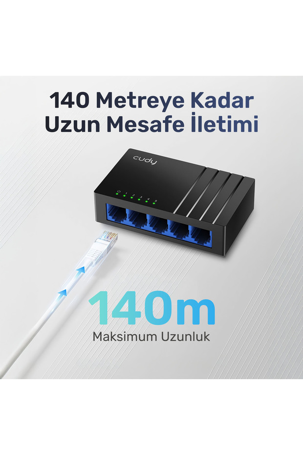 5port Gs105d 10/100 Yönetilemez Switch - 3