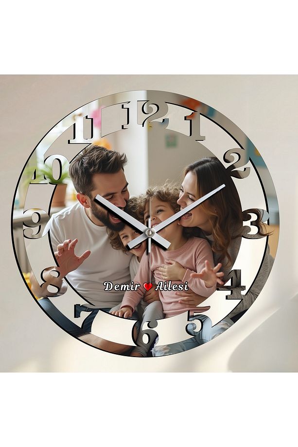 Kişiye Özel Indirim Tek Fotoğraflı Yüksek Kaliteli Baskı Modern Ahşap Duvar Saati - 2
