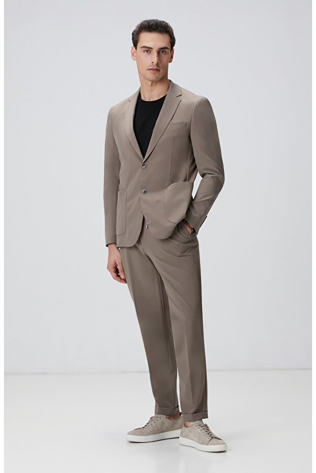 Açık Haki Takım Elbise - 4