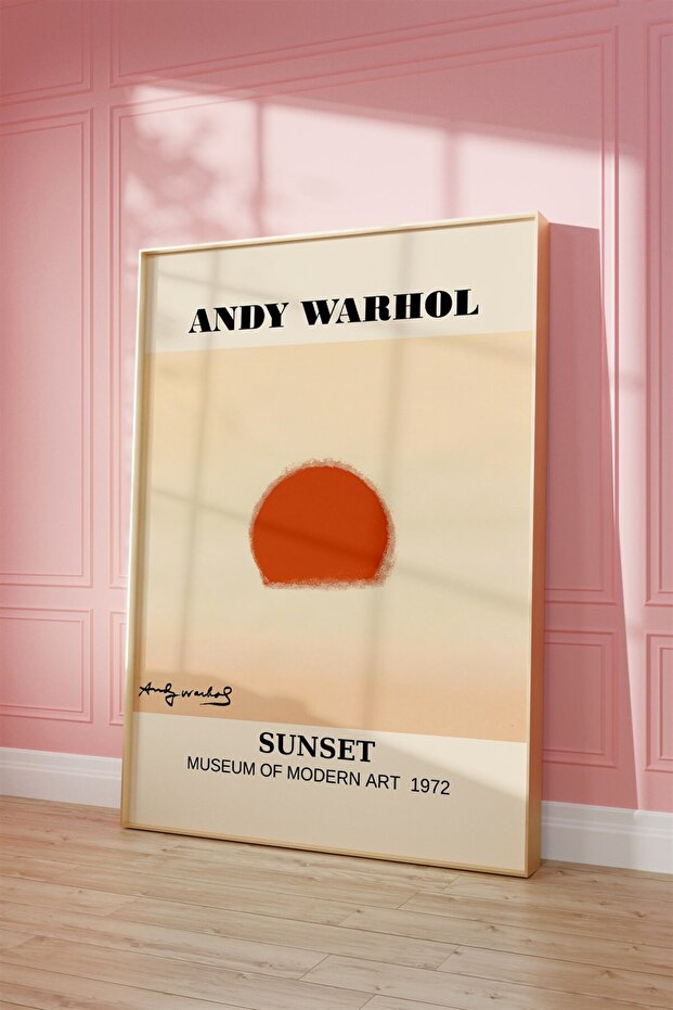 Andy Warhol Red Tablo, Poster - Çerçevesiz - 1