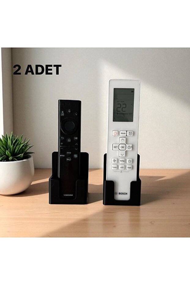 Duvara Monte Kumanda Tutacağı (5,5X3 CM IÇ ÖLÇÜ)-2adet- Yapışkanlı-tv-klima Kumanda Aparatı. - 1