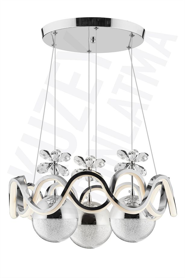 ORKİDE 3 lü TOPLU 3 RENK KUMANDALI MODERN LEDLİ AVİZE - 4