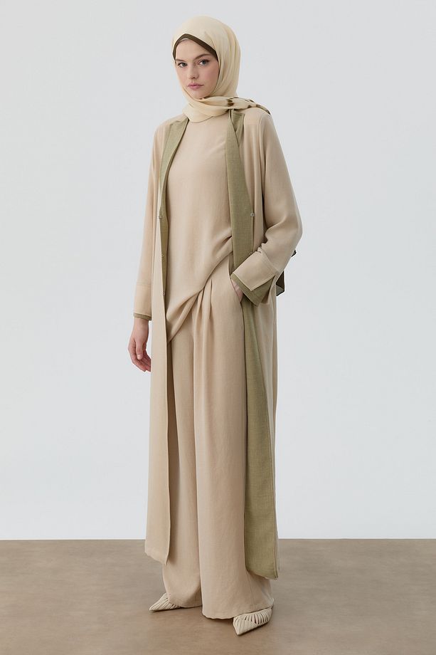Kombinli Tunik Takım - Bej - 6