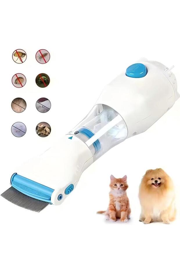 مشط كهربائي للبراغيث أبيض/أزرق - 1